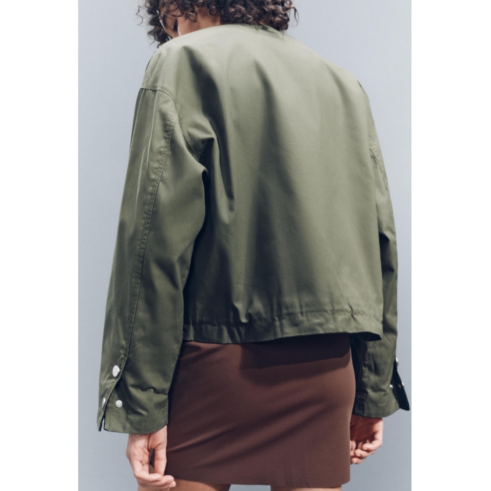 ZARA CONTRAST CUFFS JACKET ZW COLLECTION SIZE S - Picture 6 of 13